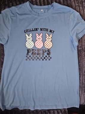 Blue 'Chillin With My Peeps' Small Pets Tee
